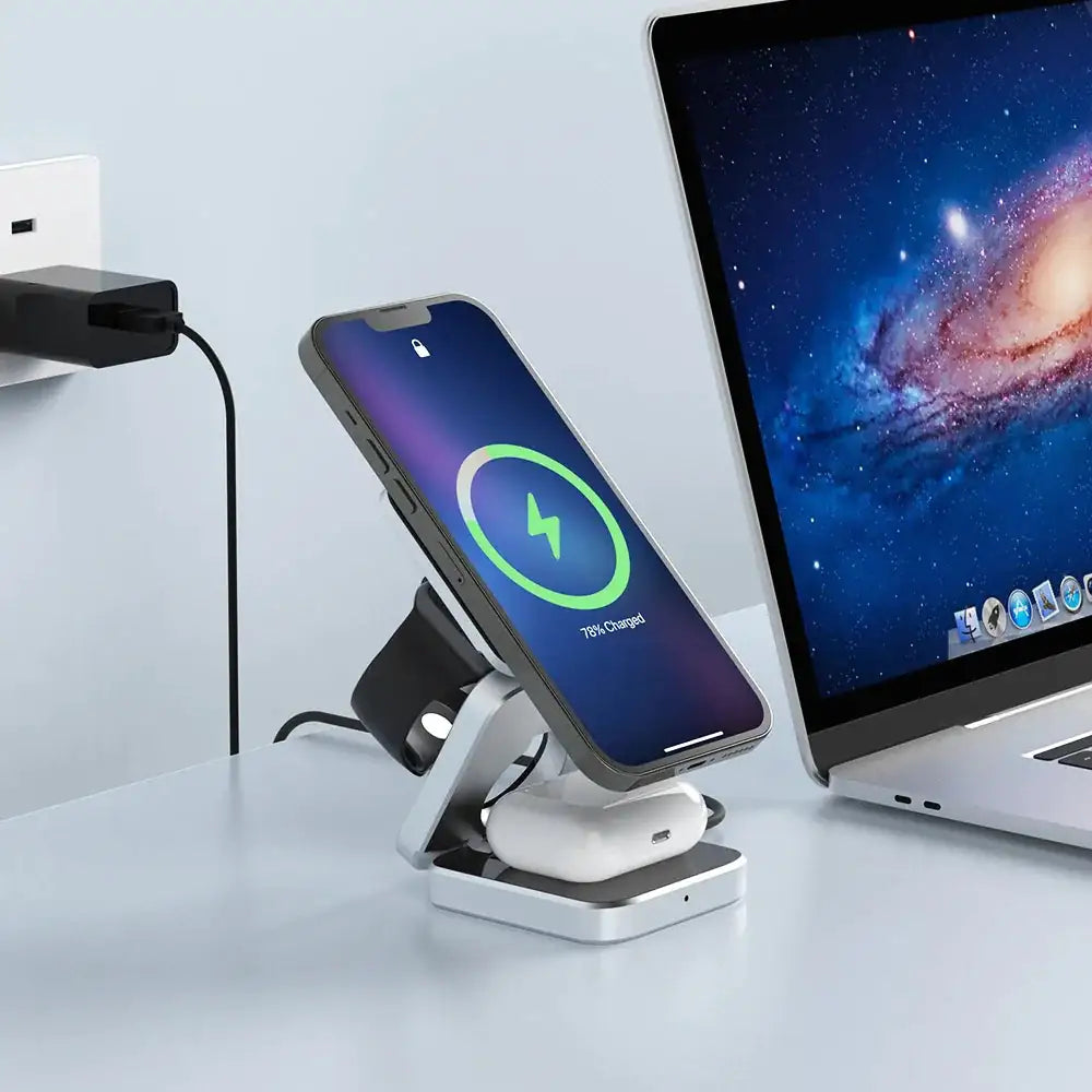3 In 1 Foldable Magnetic Wireless Charger